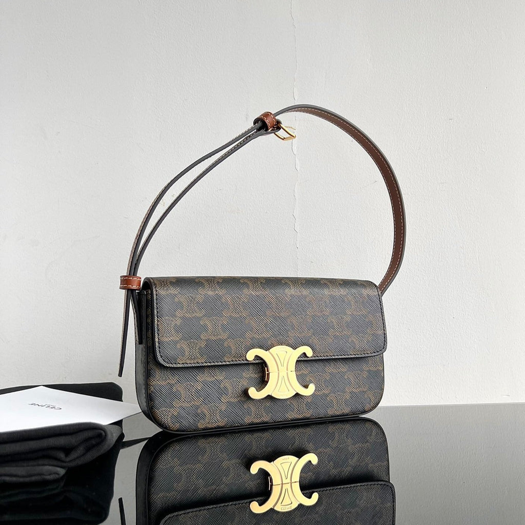 CELINE TRIOMPHE 20 TAN CALFSKIN