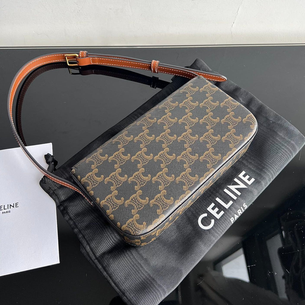 CELINE TRIOMPHE 20 TAN CALFSKIN