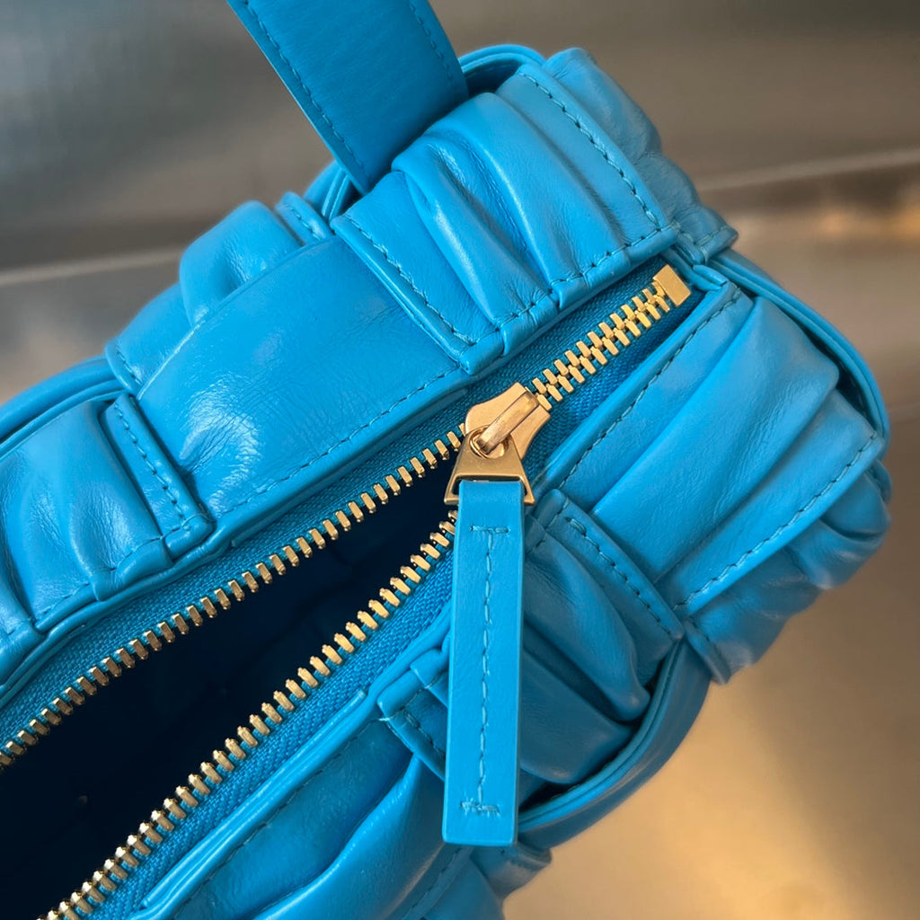 BOTTEGA VENETA SMALL BRICK CASSETTE 23 IN SKY BLUE SOFT LAMBSKIN