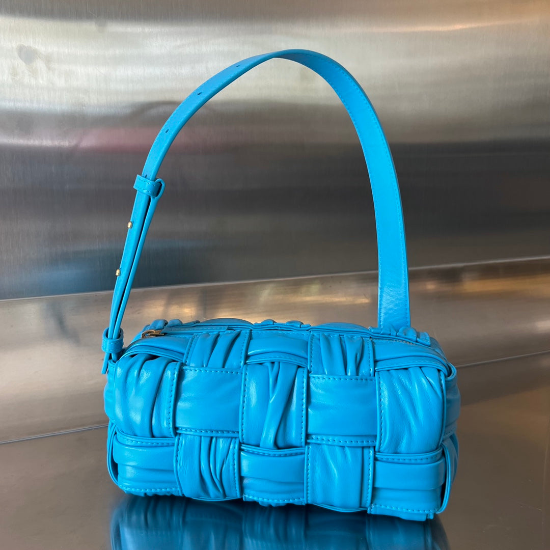BOTTEGA VENETA SMALL BRICK CASSETTE 23 IN SKY BLUE SOFT LAMBSKIN