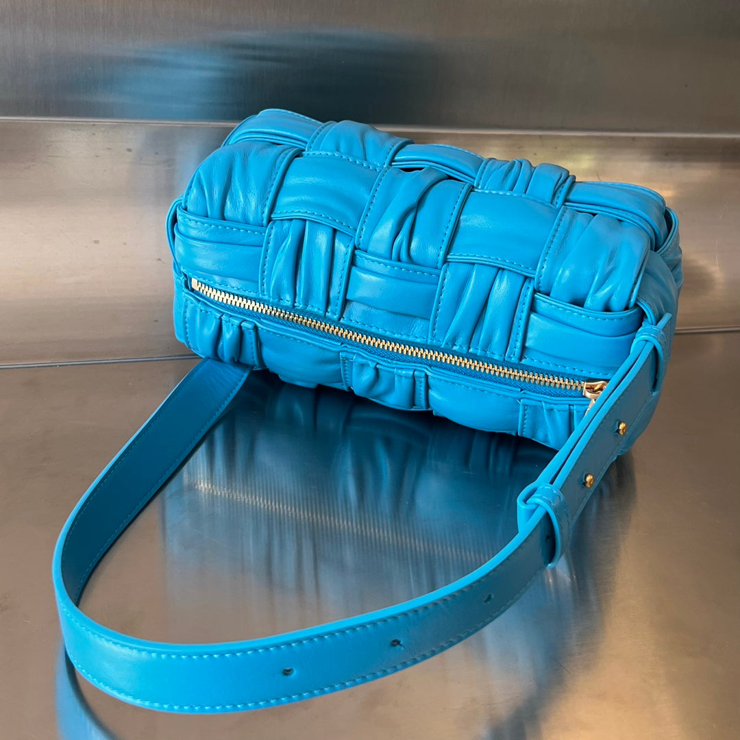 BOTTEGA VENETA SMALL BRICK CASSETTE 23 IN SKY BLUE SOFT LAMBSKIN