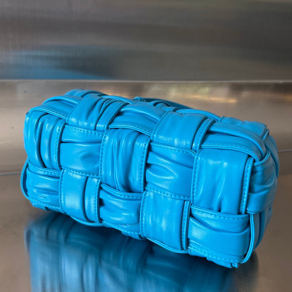 BOTTEGA VENETA SMALL BRICK CASSETTE 23 IN SKY BLUE SOFT LAMBSKIN