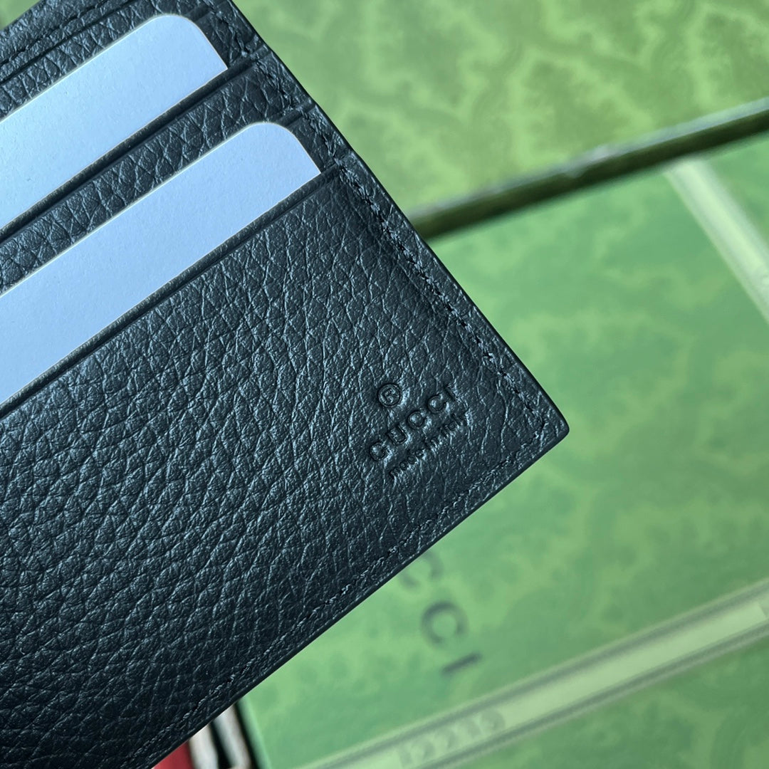 GUCCI WALLET 11 IN BLACK EMBOSSED CALFSKIN