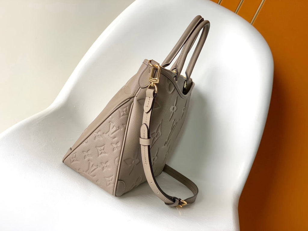 LOUIS VUITTON LV 25S TRIANON MM BAG 36 IN WARM TAUPE CALFSKIN GOLD HARDWARE
