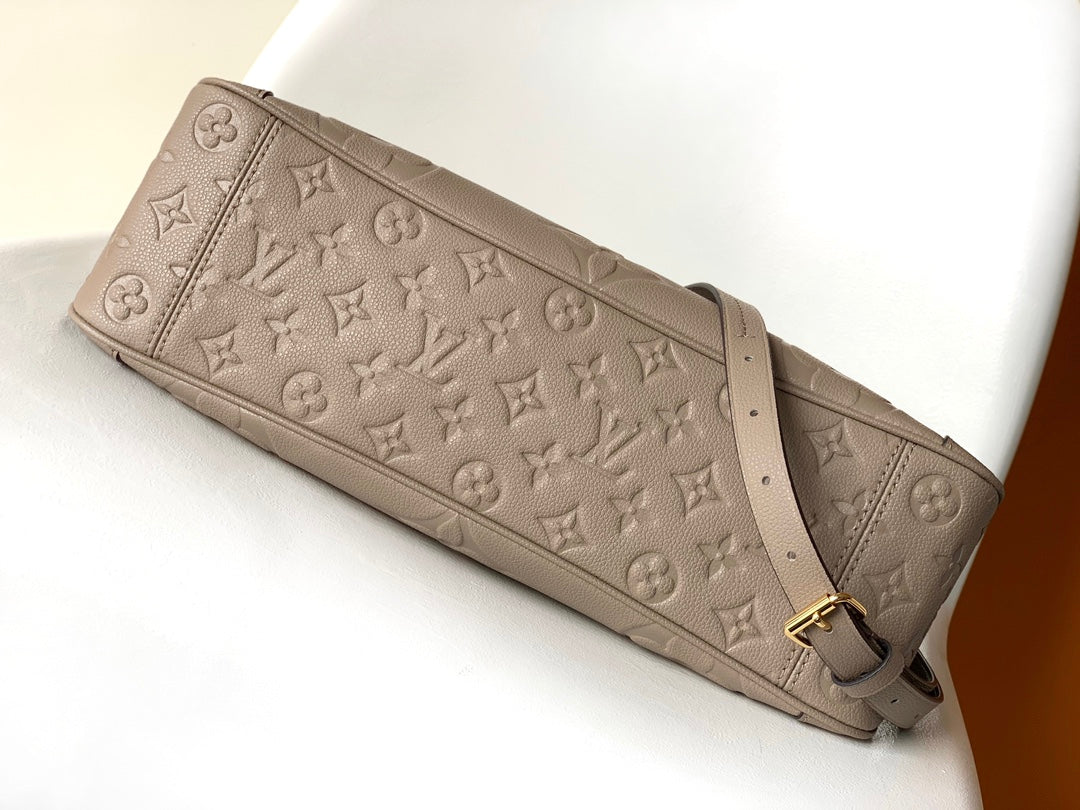 LOUIS VUITTON LV 25S TRIANON MM BAG 36 IN WARM TAUPE CALFSKIN GOLD HARDWARE