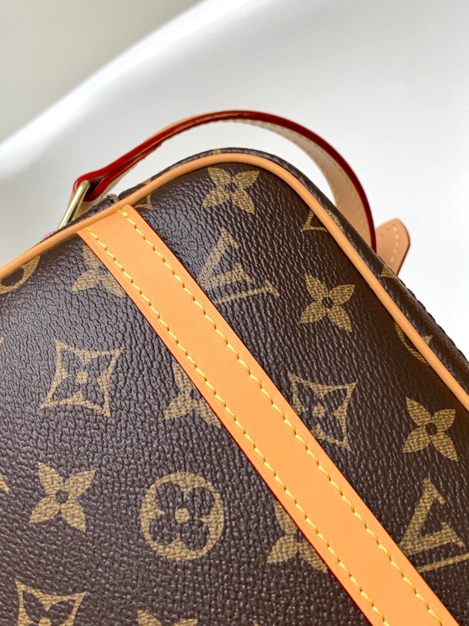 LOUIS VUITTON TROCADERO MINI MESSENGER BAG 23 IN BEIGE AND BROWN MONOGRAM COATED CANVAS