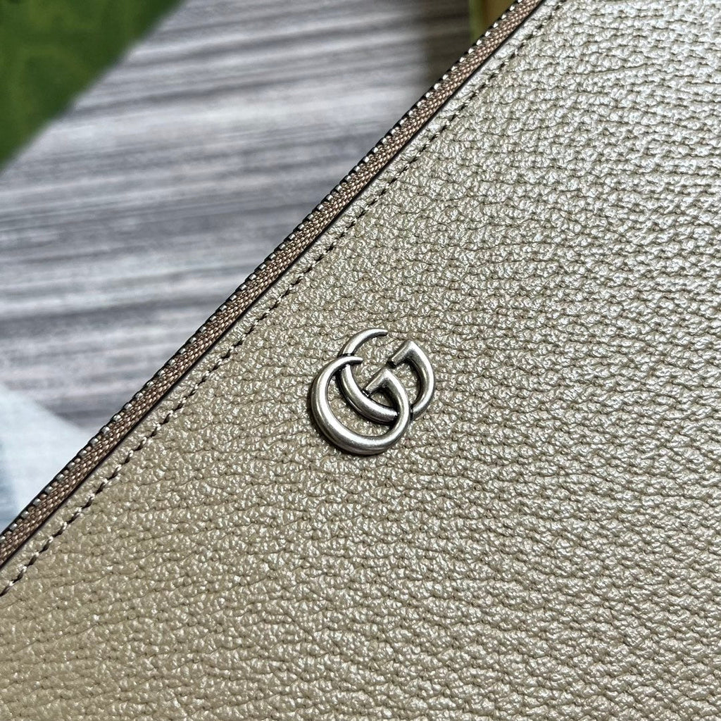 GUCCI MARMONT 30 HANDBAG IN MOCHA BROWN CALFSKIN
