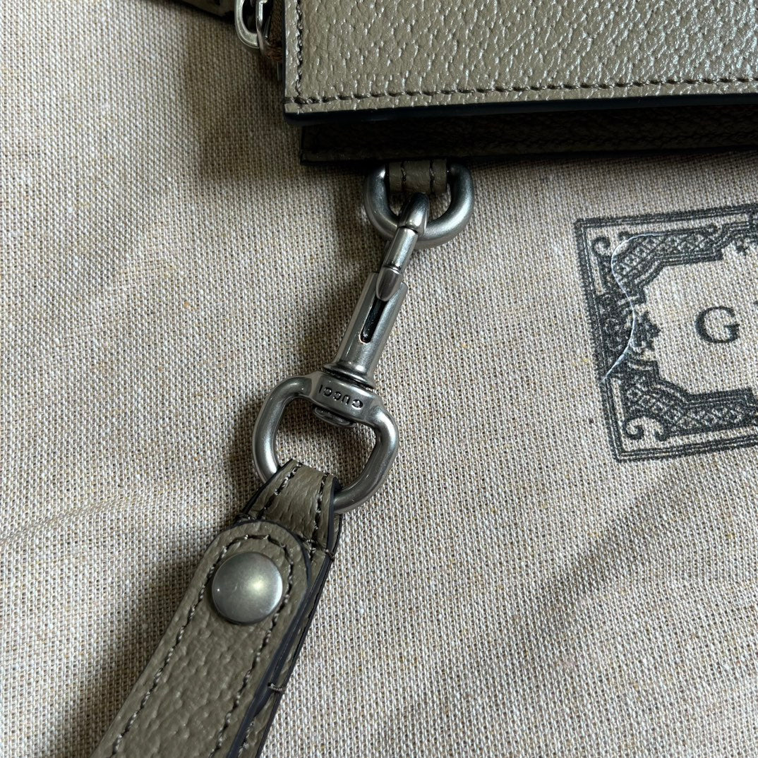 GUCCI MARMONT 30 HANDBAG IN MOCHA BROWN CALFSKIN