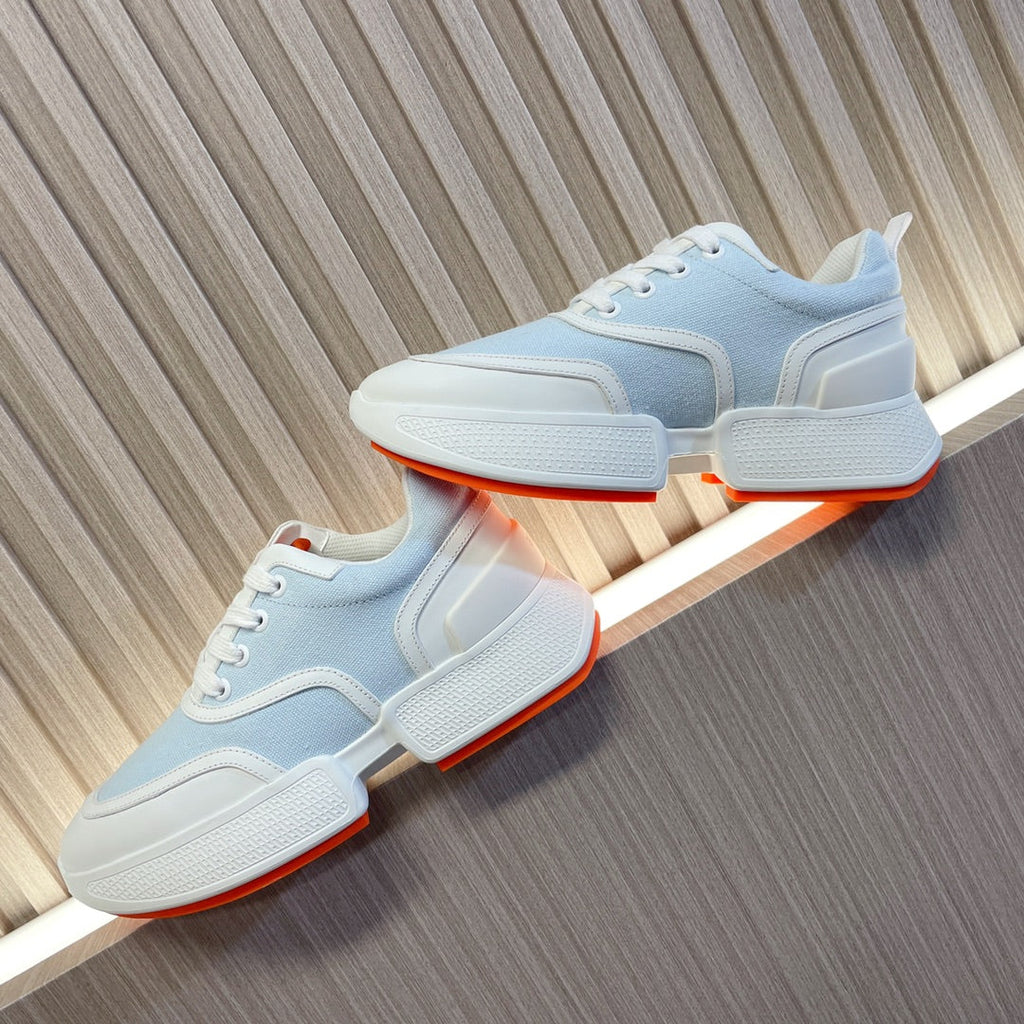 HERMES GIGA SNEAKER BLUE PASTEL MIX WHITE CALFSKIN