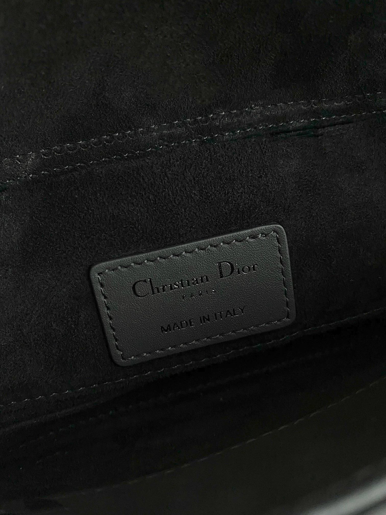 DIOR D-JOY BAG 22 IN BLACK LAMBSKIN