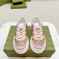 GUCCI TRAINER LIGHT BROWN AND PINK CALFSKIN