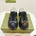 GUCCI TRAINER BLACK CALFSKIN WITH PATTERN