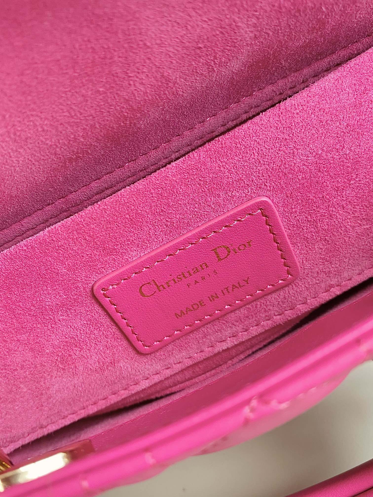 DIOR D-JOY BAG 22 IN HOT PINK LAMBSKIN