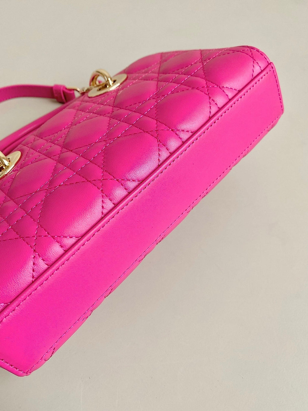 DIOR D-JOY BAG 22 IN HOT PINK LAMBSKIN