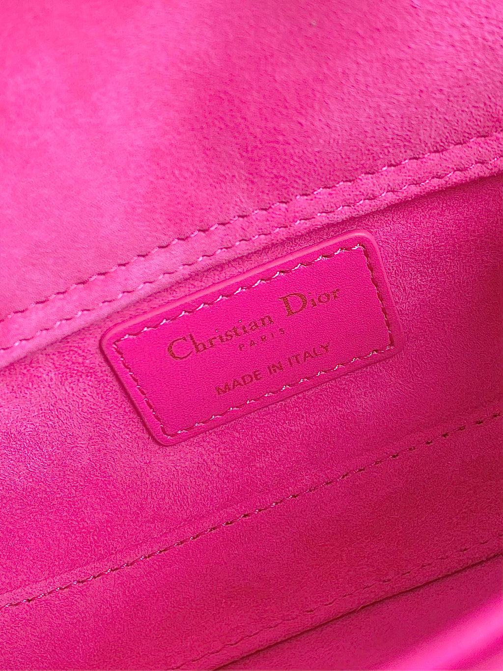 DIOR MINI D-JOY BAG 17 IN HOT PINK LAMBSKIN