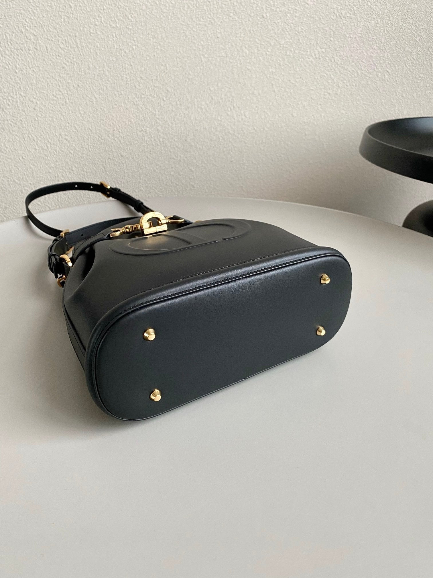 DIOR MEDIUM C'EST 24 IN BLACK CD-EMBOSSED CALFSKIN