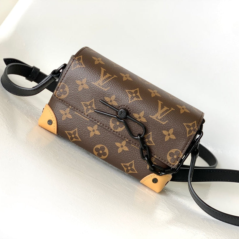 LOUIS VUITTON STEAMER BAG 26 IN BROWN MONOGRAM MACASSAR CANVAS
