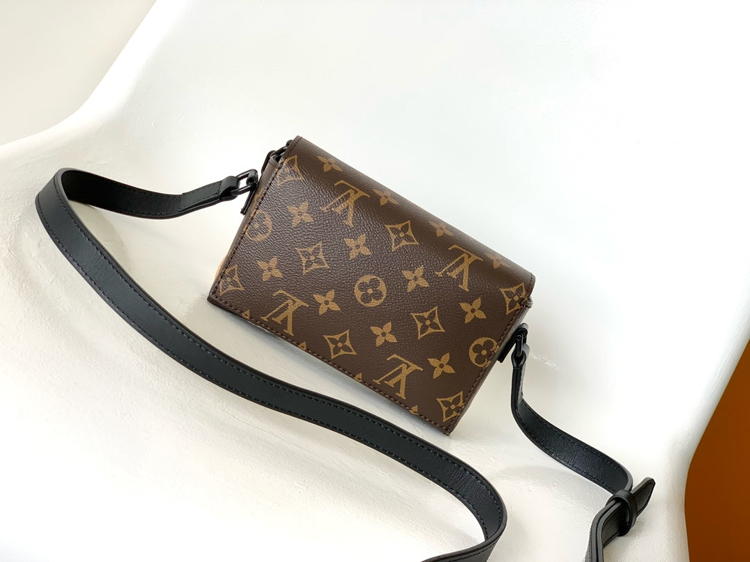LOUIS VUITTON STEAMER BAG 26 IN BROWN MONOGRAM MACASSAR CANVAS