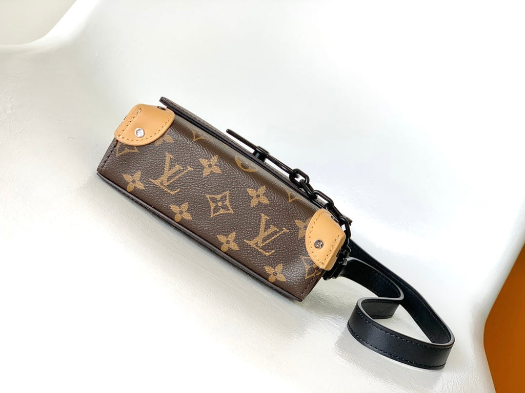 LOUIS VUITTON STEAMER BAG 26 IN BROWN MONOGRAM MACASSAR CANVAS