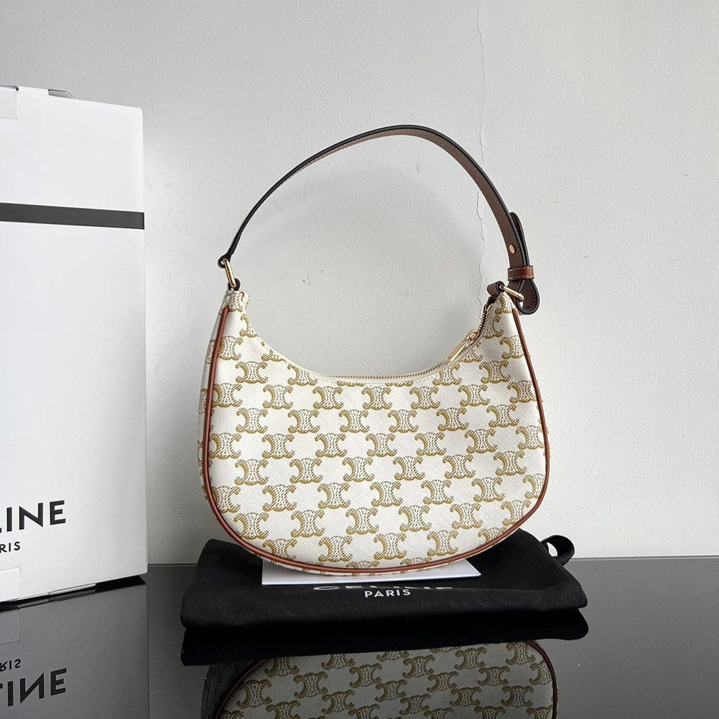 CELINE TRIOMPHE 23 COWHIDE WHITE CARO