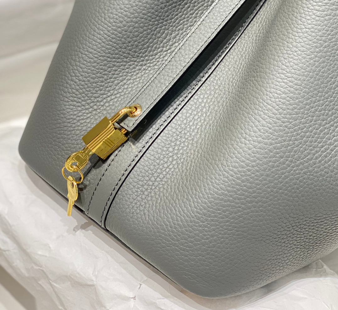 HERMES picotin lock 22 grey togo ghw