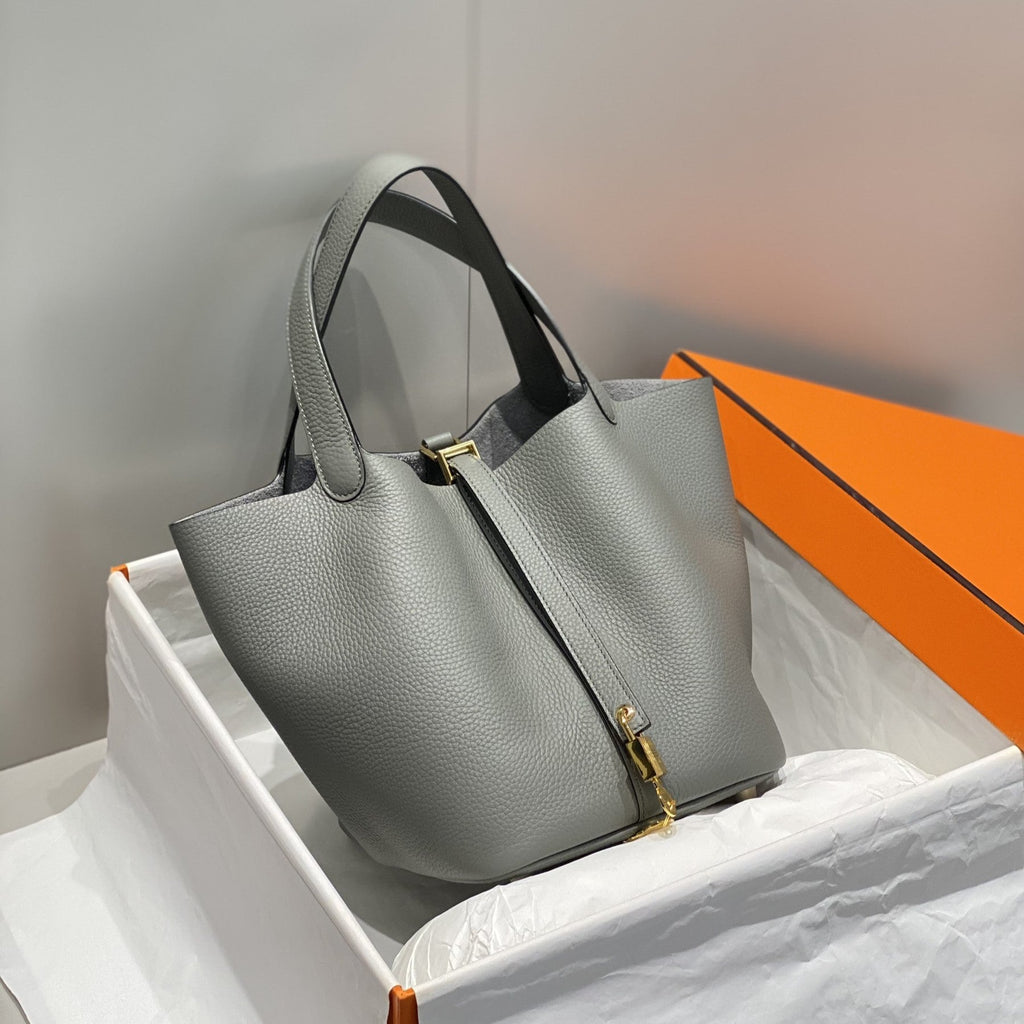 HERMES picotin lock 22 grey togo ghw