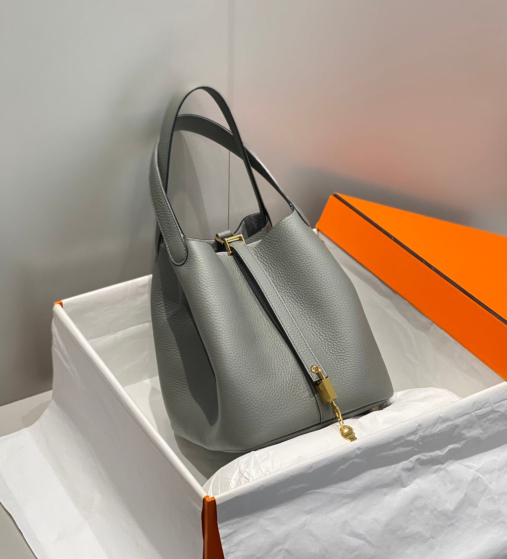 HERMES picotin lock 22 grey togo ghw