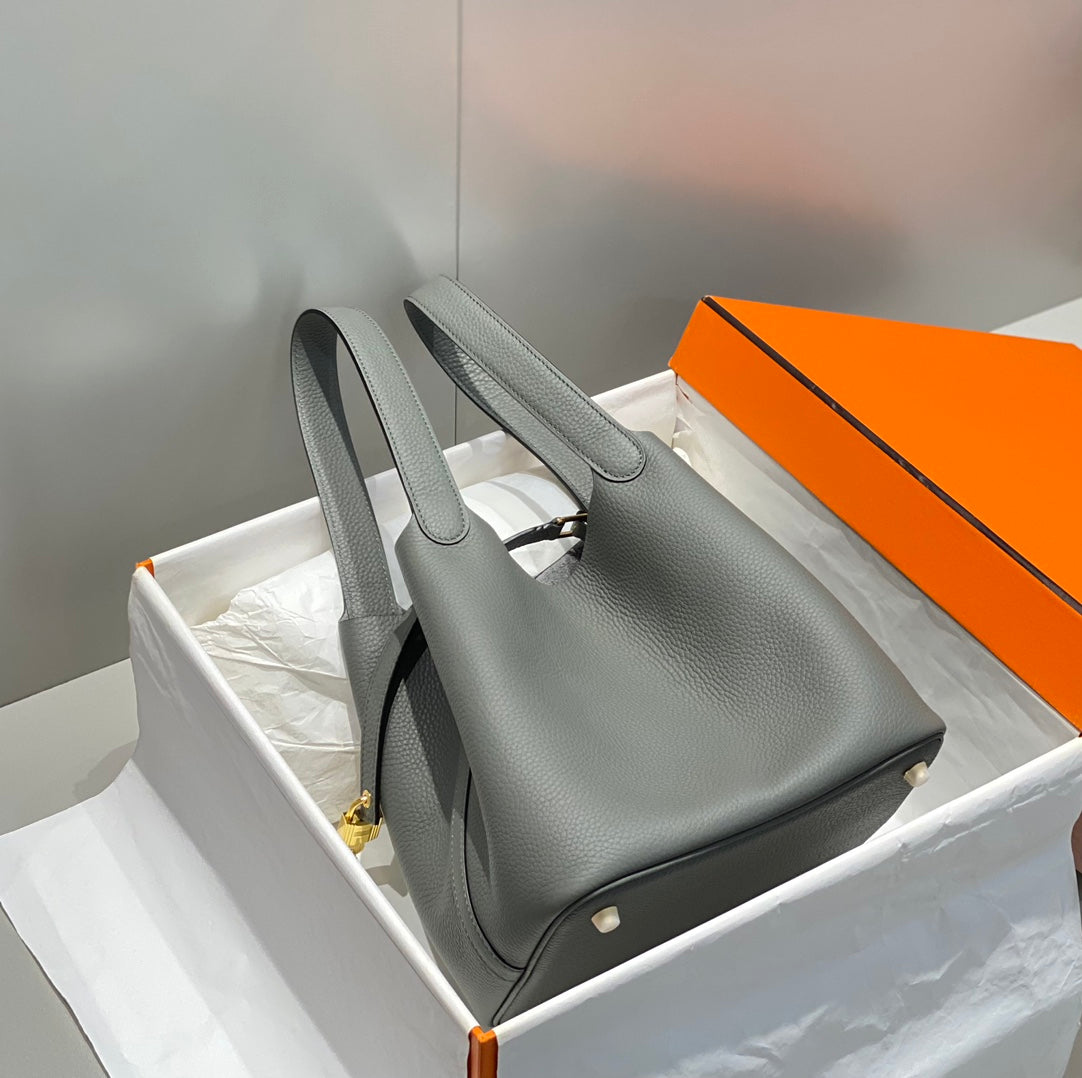 HERMES picotin lock 22 grey togo ghw