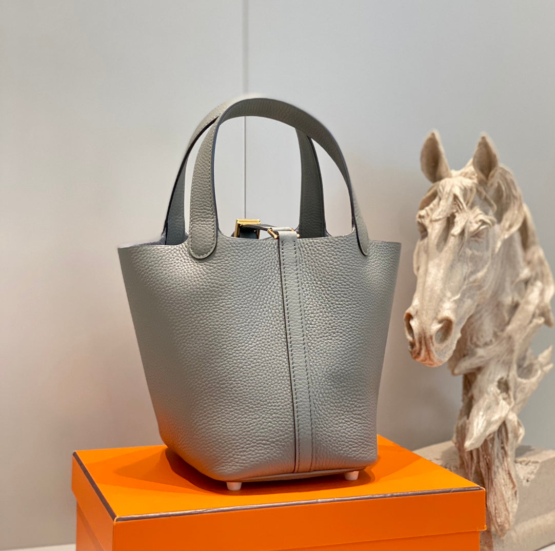 HERMES picotin lock 18 grey togo ghw