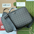 GUCCI OPHIDIA SHOULDER BAG 36 IN DARK GREY  CALFSKIN