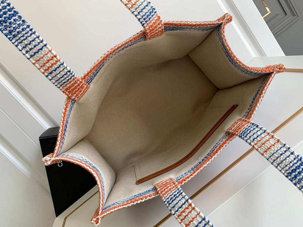 CELINE CABAS THAIS 41 RAINBOW FABRIC TOTE