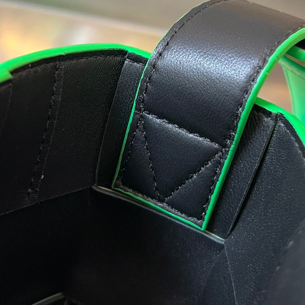 BOTTEGA VENETA PHONE BAG 18 IN PARAKEET LAMBSKIN