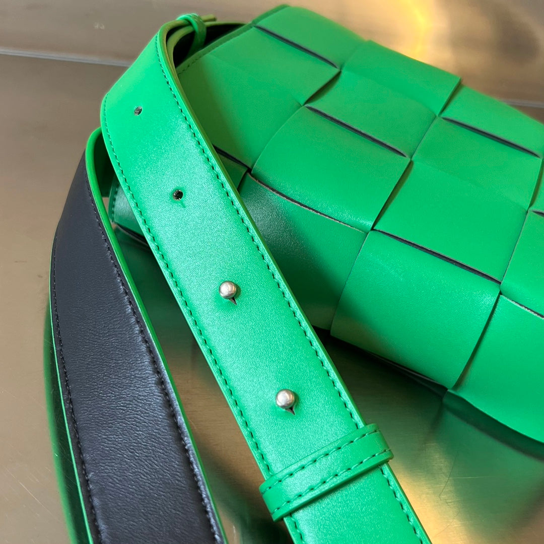 BOTTEGA VENETA PHONE BAG 18 IN PARAKEET LAMBSKIN