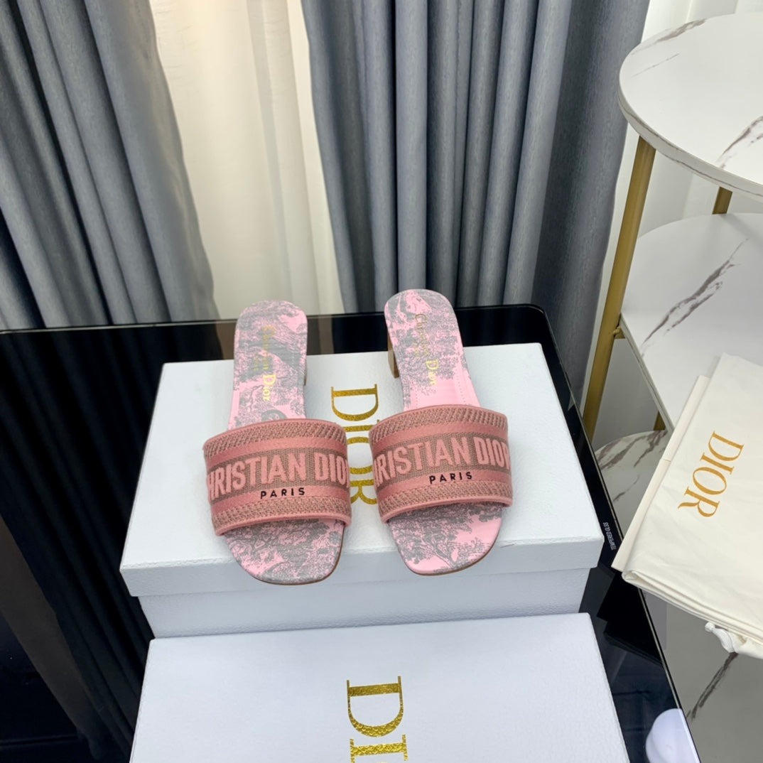DIOR CD Mule Dway Heeled Slide 45mm Style 78