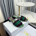 DIOR CD Mule Dway Heeled Slide 45mm Style 77