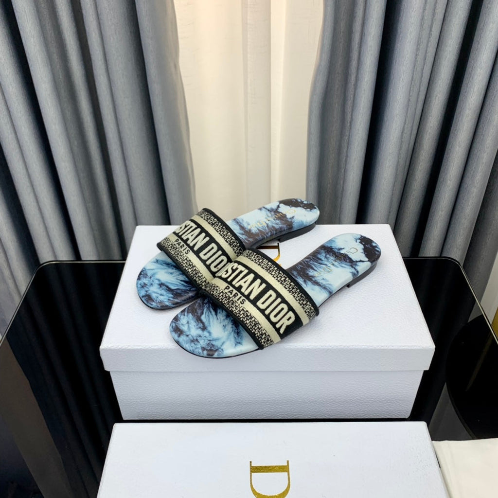 DIOR CD Mule Dway Slide 10mm Multi-motifs Style 47