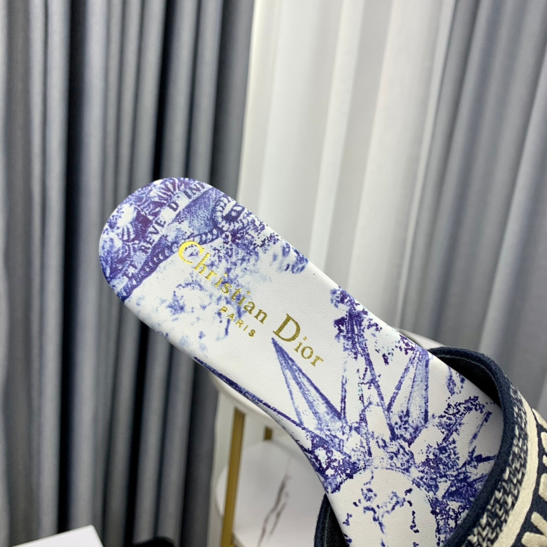 DIOR CD Mule Dway Slide 10mm Multi-motifs Style 44