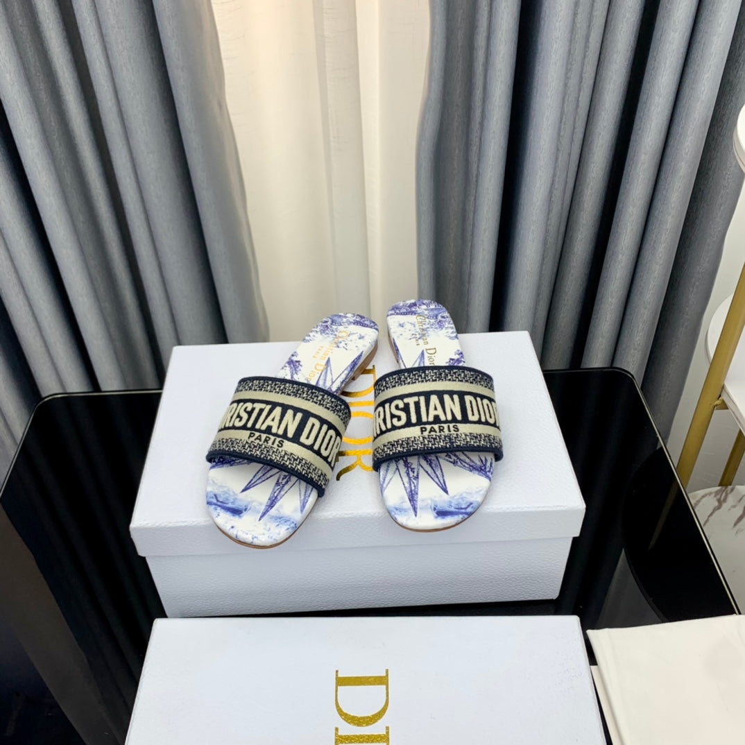 DIOR CD Mule Dway Slide 10mm Multi-motifs Style 44