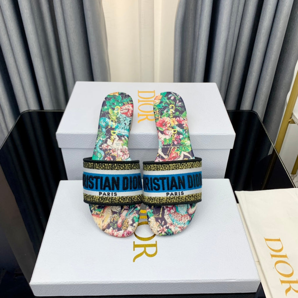 DIOR CD Mule Dway Slide 10mm Multi-motifs Style 35