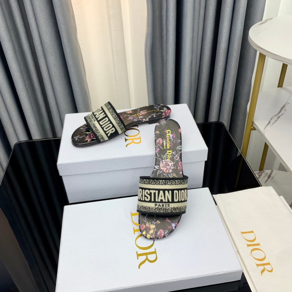 DIOR CD Mule Dway Slide 10mm Multi-motifs Style 69