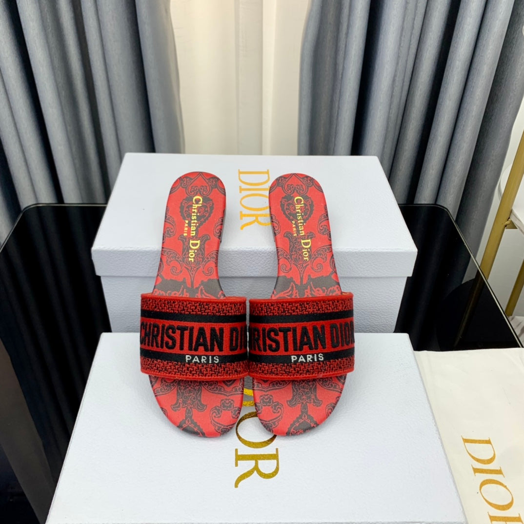DIOR CD Mule Dway Slide 10mm Multi-motifs Style 66