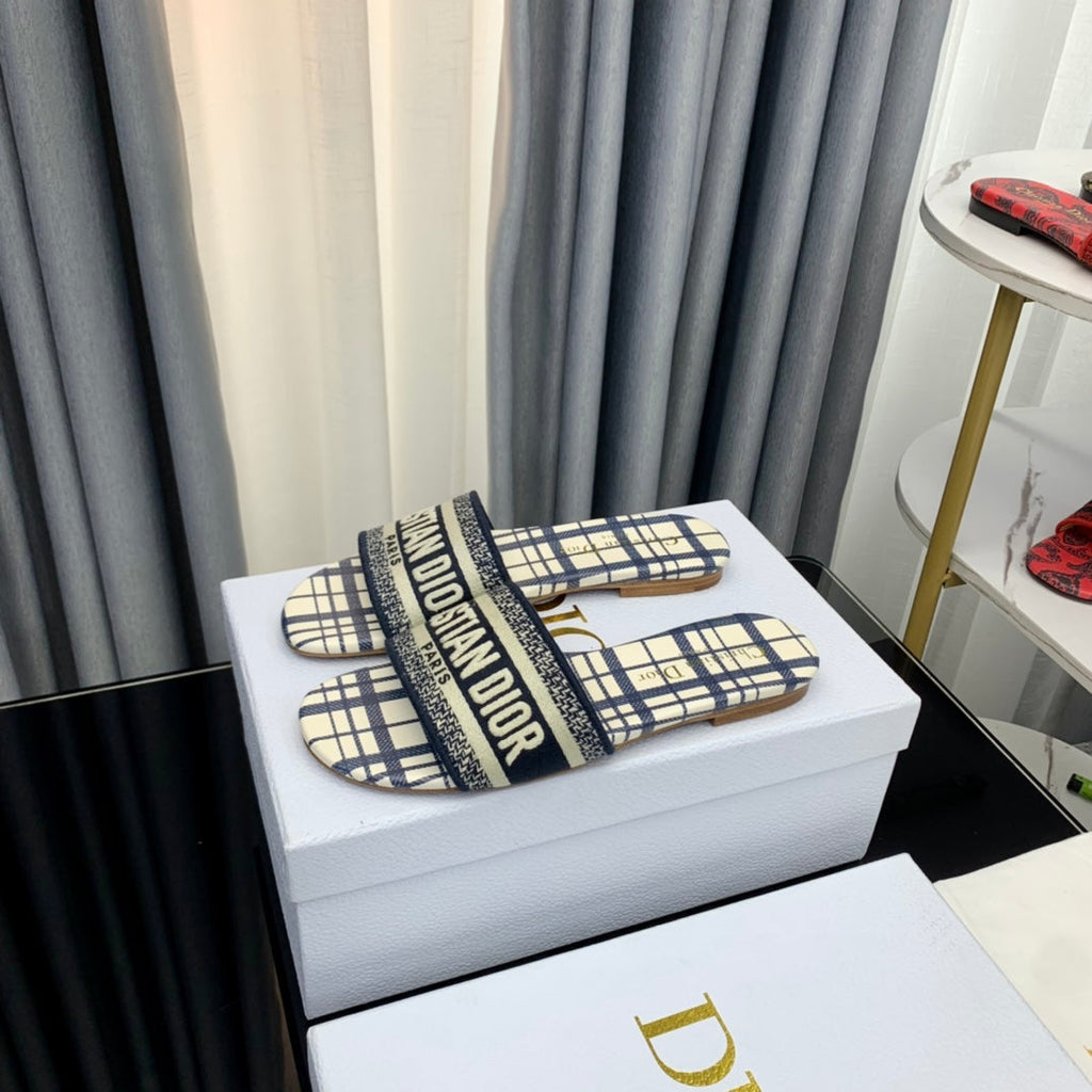 DIOR CD Mule Dway Slide 10mm Multi-motifs Style 64