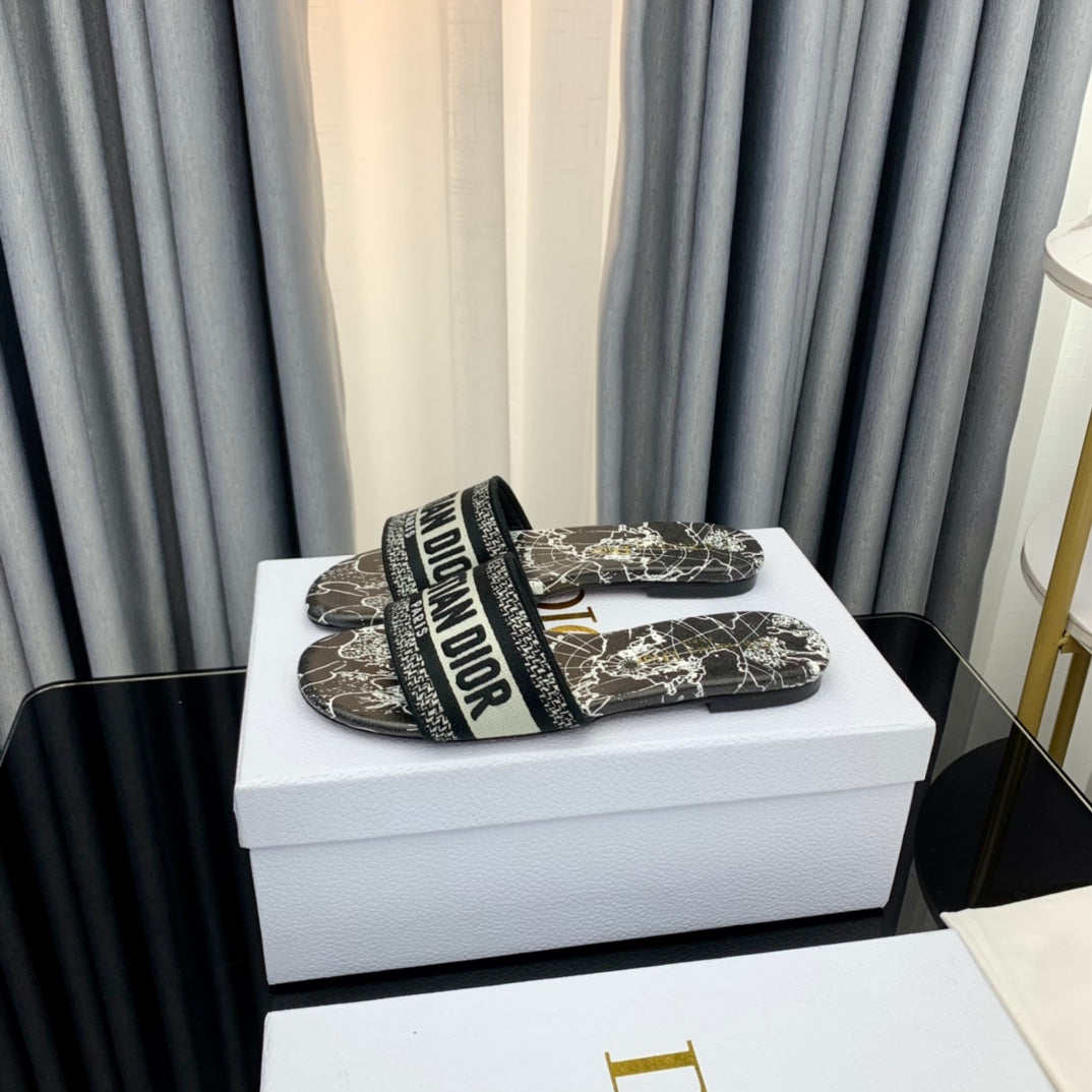 DIOR CD Mule Dway Slide 10mm Multi-motifs Style 57