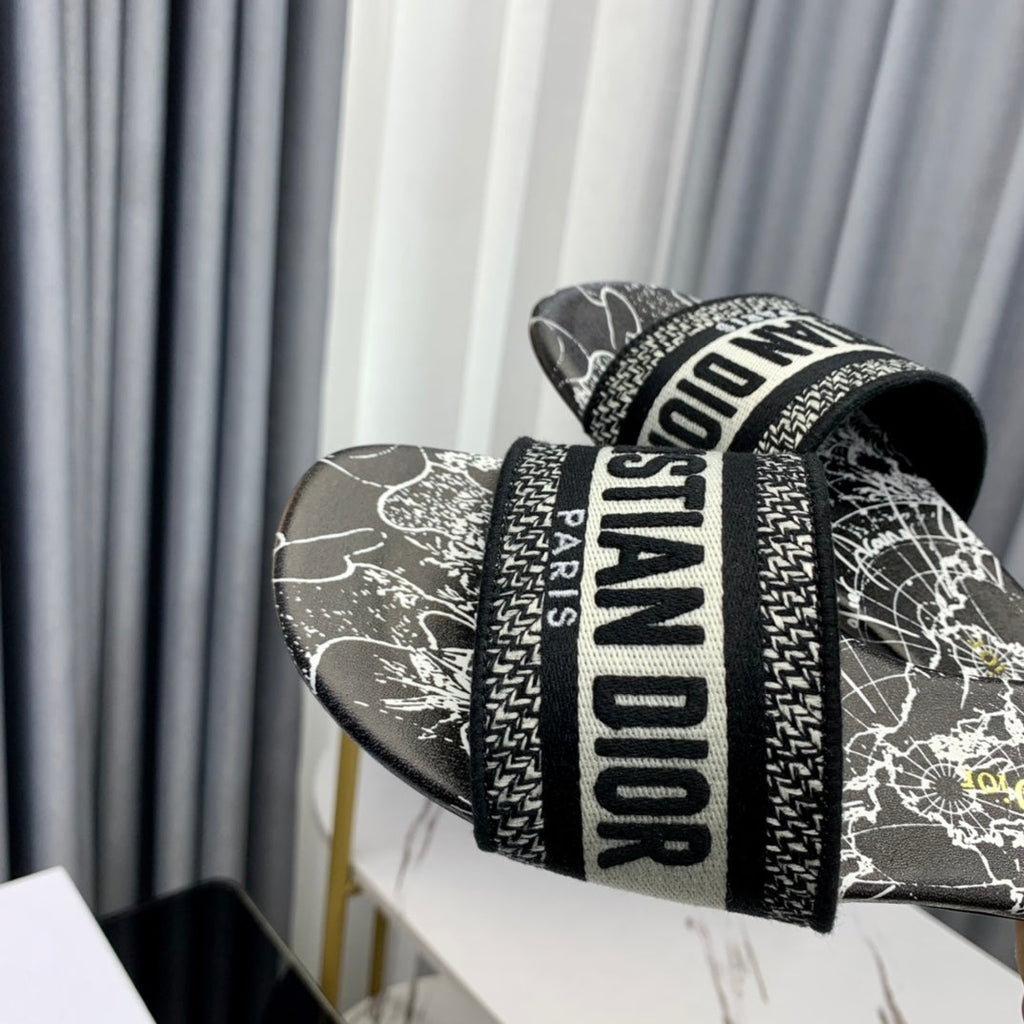 DIOR CD Mule Dway Slide 10mm Multi-motifs Style 57