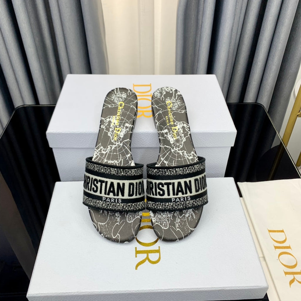 DIOR CD Mule Dway Slide 10mm Multi-motifs Style 57