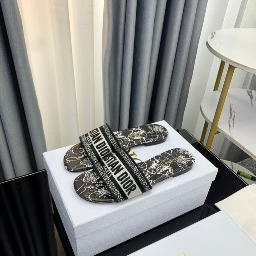 DIOR CD Mule Dway Slide 10mm Multi-motifs Style 57