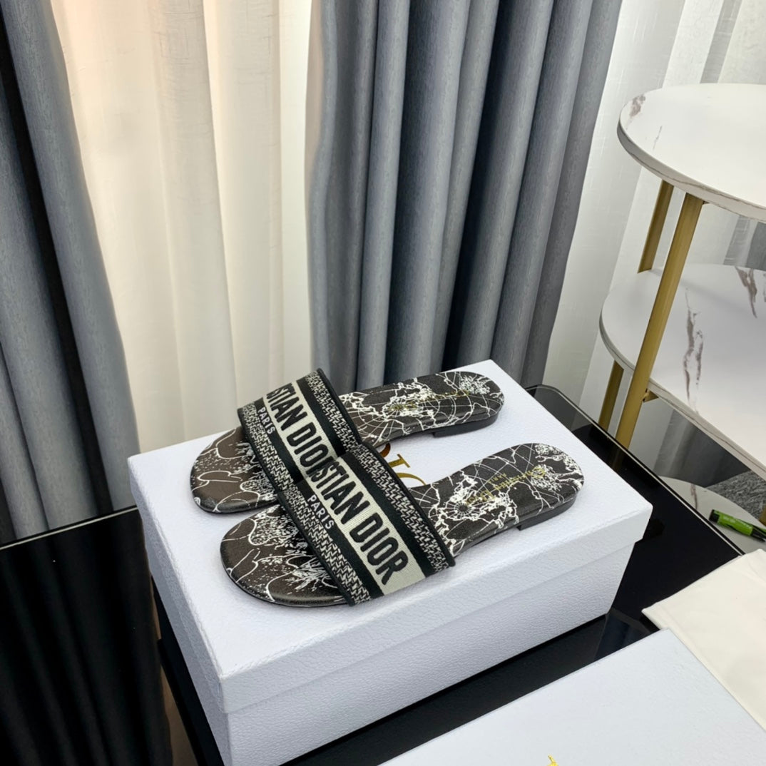 DIOR CD Mule Dway Slide 10mm Multi-motifs Style 57