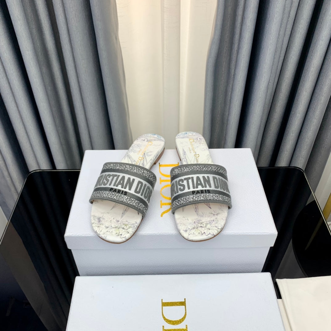 DIOR CD Mule Dway Slide 10mm Multi-motifs Style 54