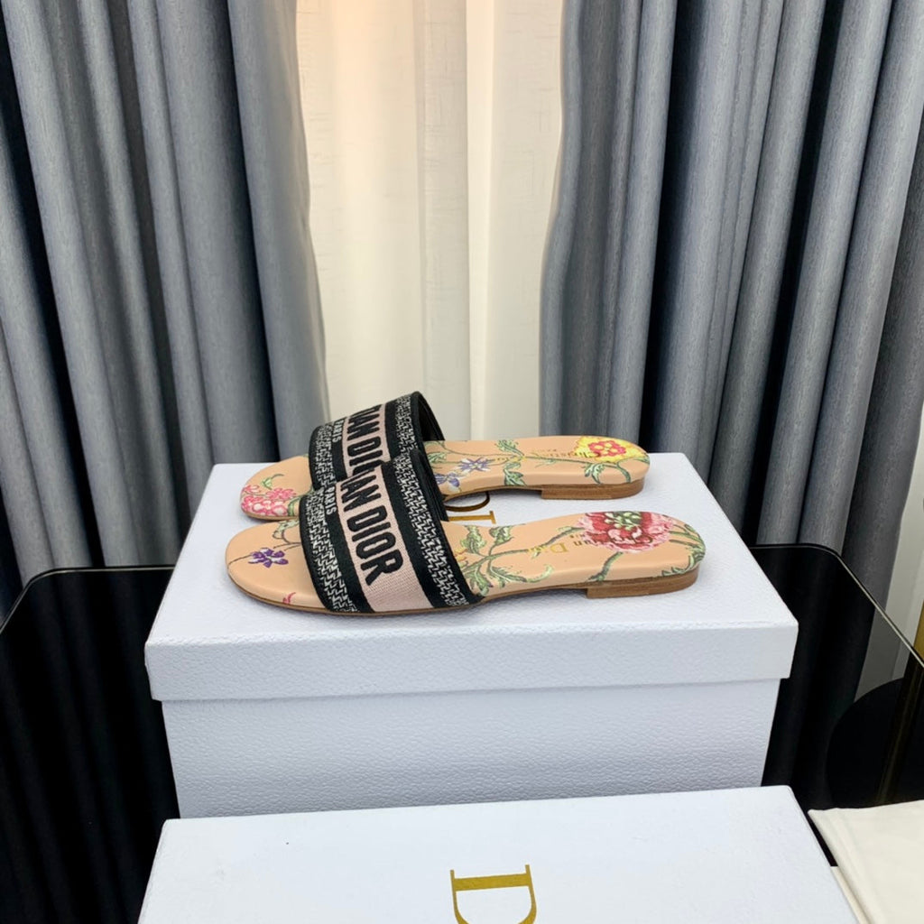 DIOR CD Mule Dway Slide 10mm Multi-motifs Style 53