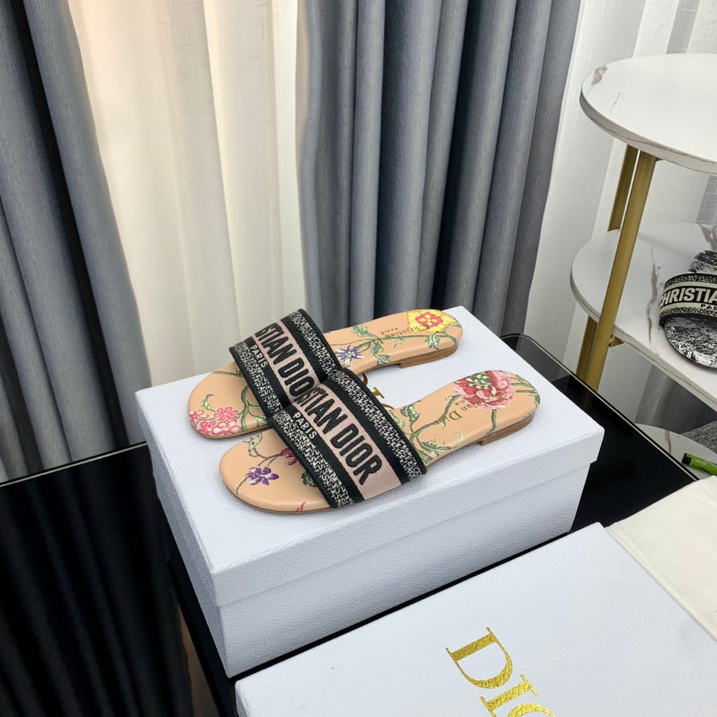 DIOR CD Mule Dway Slide 10mm Multi-motifs Style 53